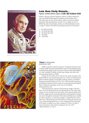 MAPS Bulletin Autumn 2007 - Psychedelics and Self Discovery - Inside Back Cover Image - Horizons Bookstore in New York city is hosting Contemporary Perspectives on Psychedelics on October 27, 2007 at Judson Memorial Church 55 Washington Square South New York 10012